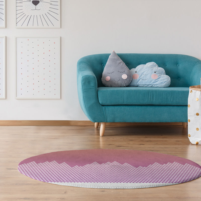 Chenille Indoor Rug, Round 5'