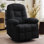 Fauteuil inclinable, petit fauteuil inclinable pour petit espace, fauteuil inclinable pivotant à 360 ° pour le salon, fauteuil inclinable manuel avec poches latérales