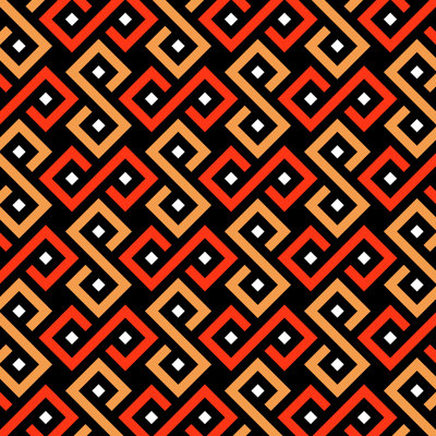 Sunburg African Pattern - Wrapped Canvas Print