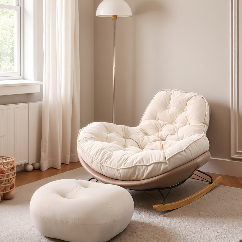Fauteuil de jeu rembourré amovible Irving , Café clair