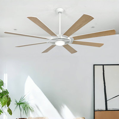 Darita 76"  8-Blade LED Standard Ceiling Fan with Remote Control