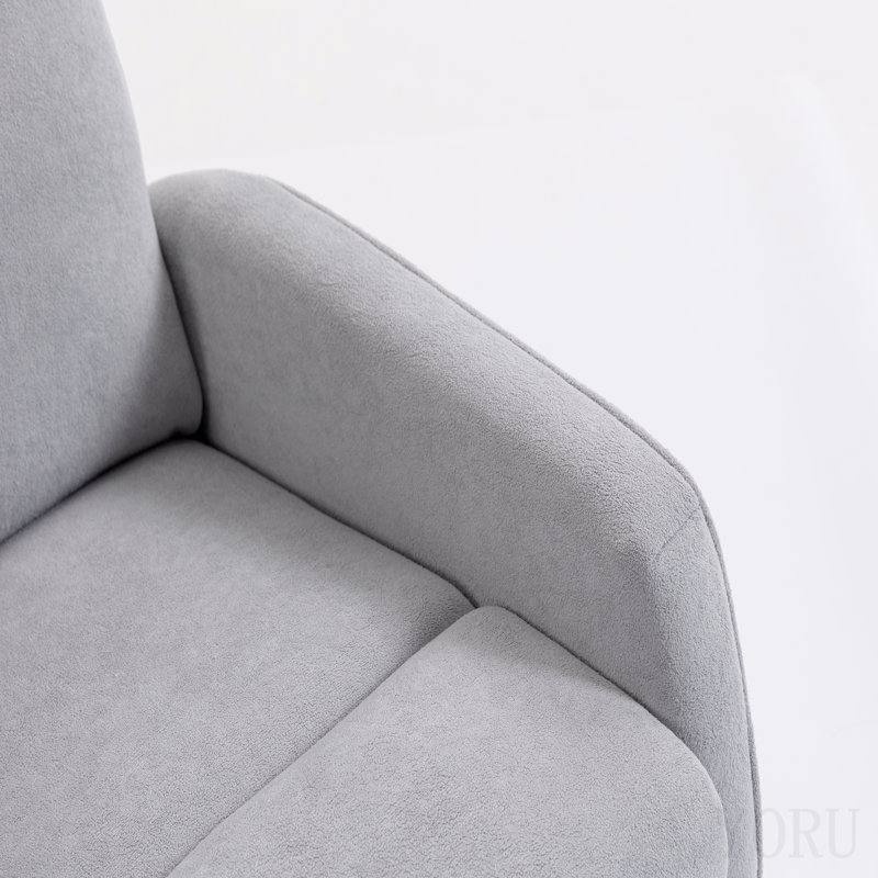 Fauteuil court en peluche, Light Gray