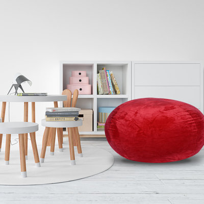Fauteuil à billes 3 pi. Chaise de plancher pour le confort. Housse lavable, mousse à mémoire de forme. Double couture, haut. Fabriqué en sac rouge, 3 pi N'importe où assis. Lavable, confortable. Rempli d'une fermeture à glissière double de qualité.