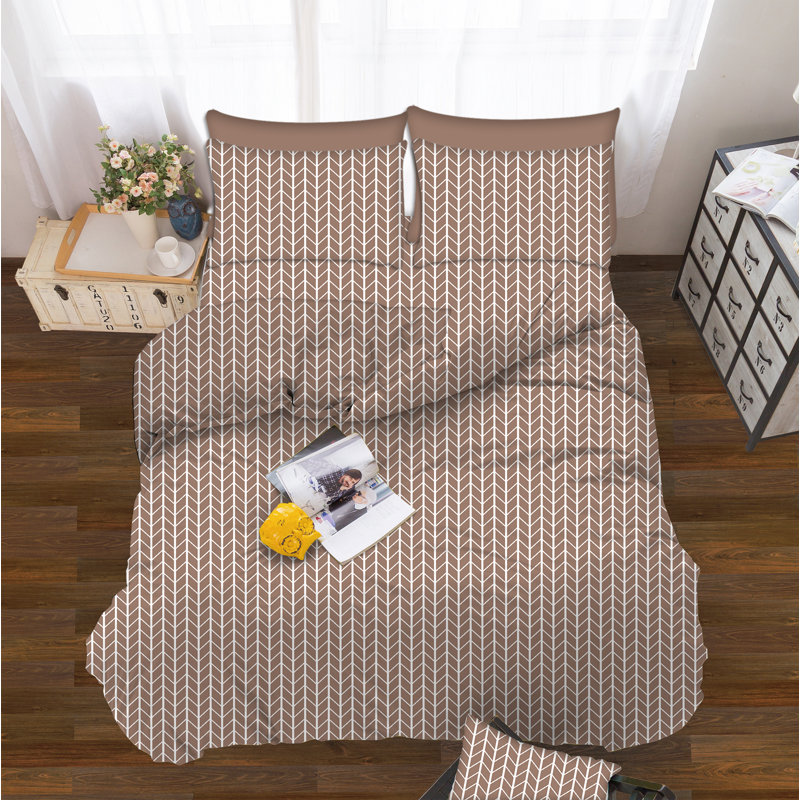 Ensemble de draps en microfibre Melva, Taupe, Grand