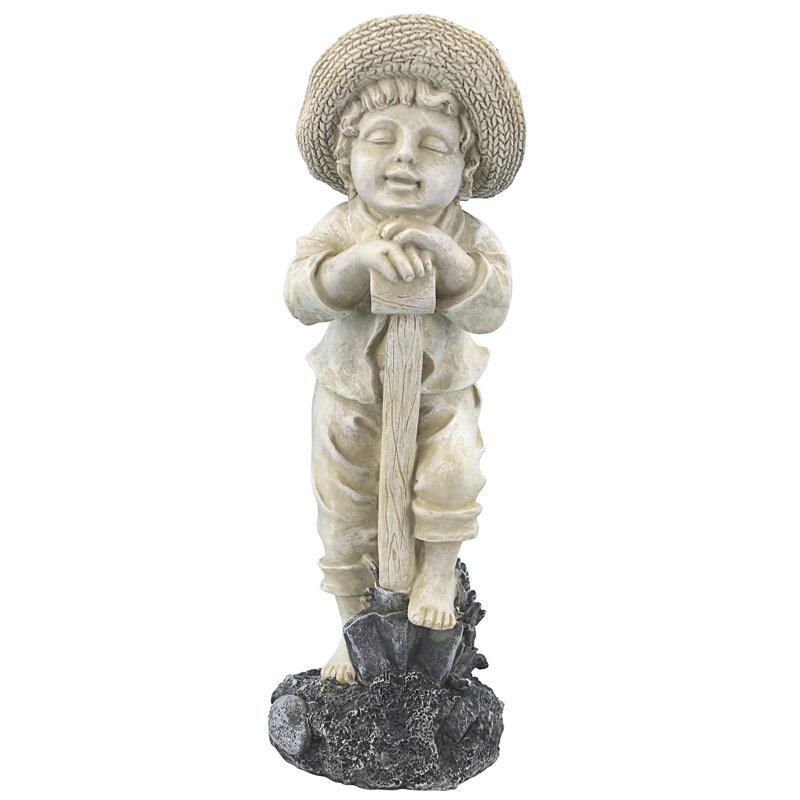 Young Gardeners Weather Resistant UV Resistant Polyresin Garden Statue