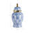 Gherghina Chinoiserie Stoneware Ceramic Decorative Lidded Jar