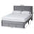 Aula Baxton Studio Elora Modern Pleated Velvet Queen Size Storage Bed-1752107092