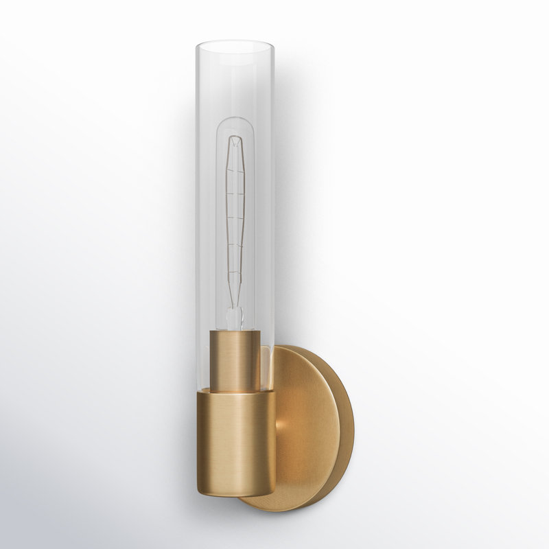 Dimmable Bath Sconce, Lacquered Brass