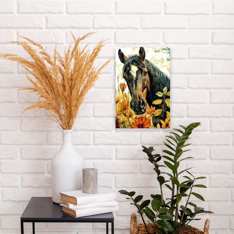 Cheval, art animalier contemporain, H 18 po x l 12 po