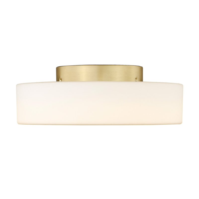 Ullman Glass LED Flush Mount, Brushed Champagne Bronze