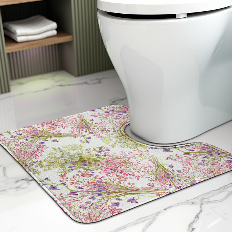 Multicolore tapis de salle de bain floral U
