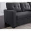 Upholstered Pull Out Sectional Sofa With Chaise-1742809744