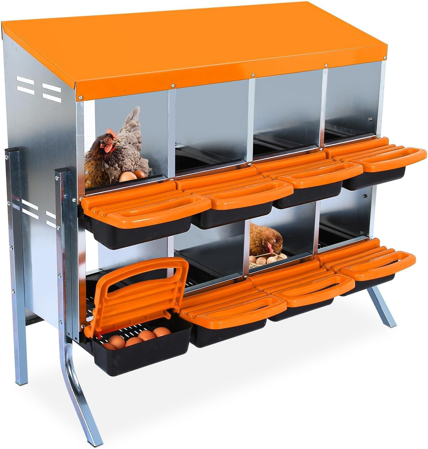 Archie & Oscar™ Galvanized Steel Chicken Nesting Box with Roll-Away Egg ...