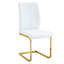 Chaise de salle à manger de luxe en polyuréthane blanc 8 pièces-762083637-762083638