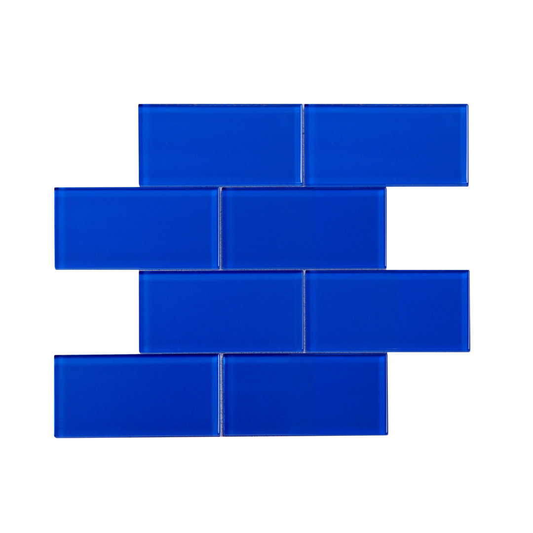 Premium 3" x 6" Straight Edge Glass Mosaic Subway Tile WS Tiles® 