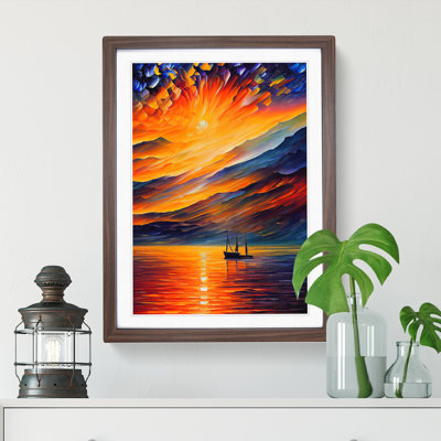 Boats Under The Sunset No.6 - Painting