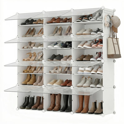 Armoire de rangement modulaire pour chaussures, support de rangement à 12 compartiments, structure en acier avec portes, utilisation dans le vestibule