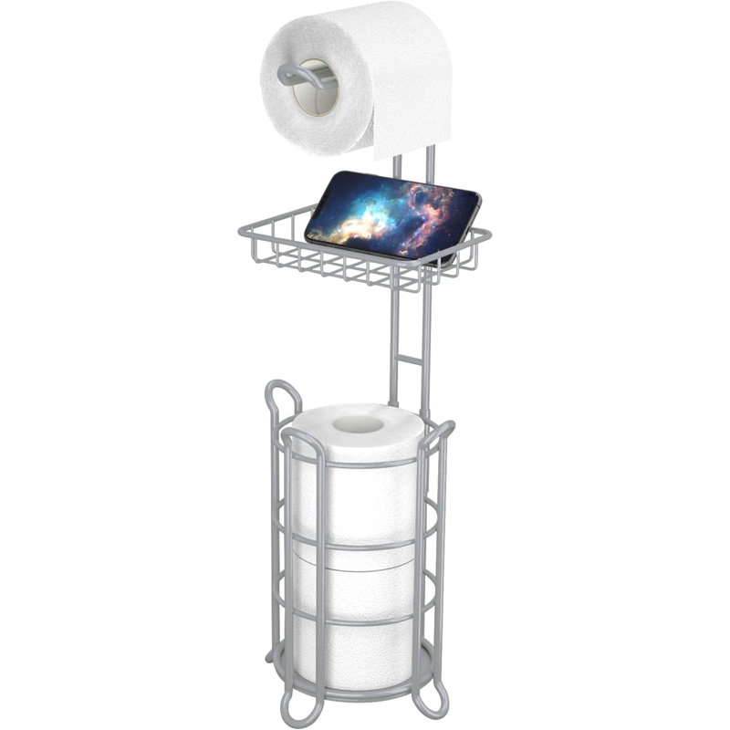 Porte-essuie-tout en chrome, Gris