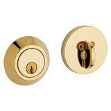 8241 Contemporary Single Cylinder Deadbolt in Lifetime (PVD) Polished Brass