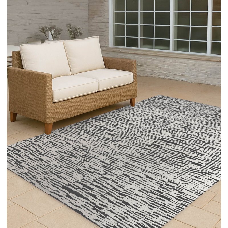 Strands Non-Slip Outdoor Rug, Rectangle 3' x 5'