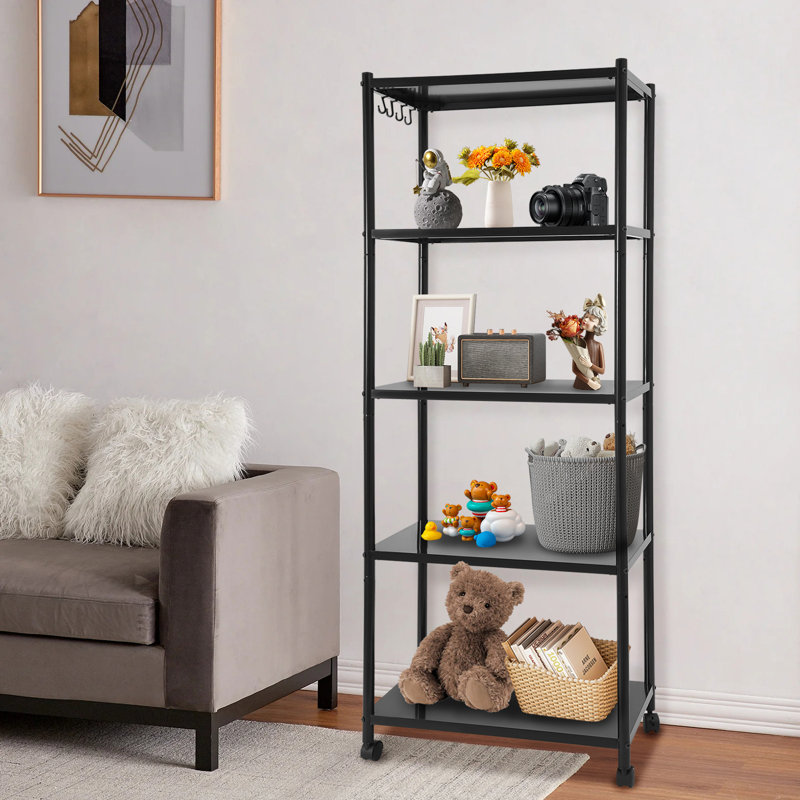 Adjustable Kitchen Storage Rack Adjustable Height Storage Rack 5 Tier Freestanding Storage Rack With Wheels