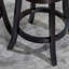 Tabouret pivotant à lattes de 30 po de hauteur de bar, finition espresso, siège en tissu beige-1080185674-1080185717