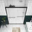 Aluminum Frame Double Sliding Glass Shower Enclosure With 1/4" (6mm) & Tempered Glass, Safe Design, - Crash Angle For Bathroom Rust Handle