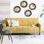 16" Round Wall Mirror with Gold Metal Frame