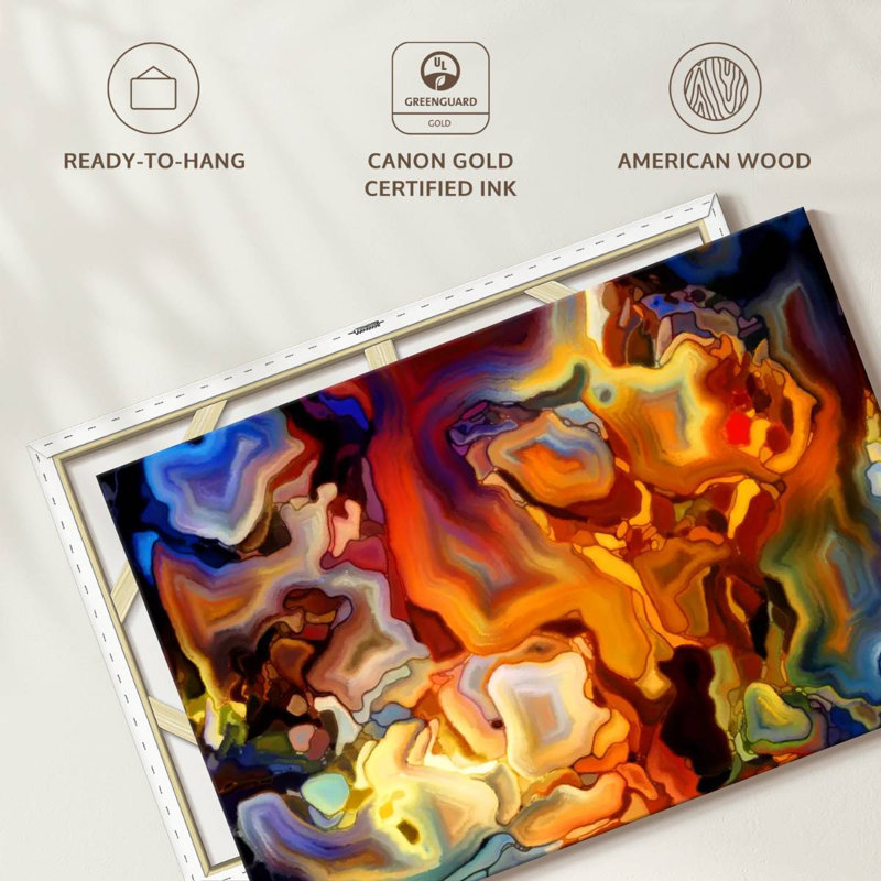 Abstract Stained Glass Canvas Print, 36" H x 24" W x 1.25" D