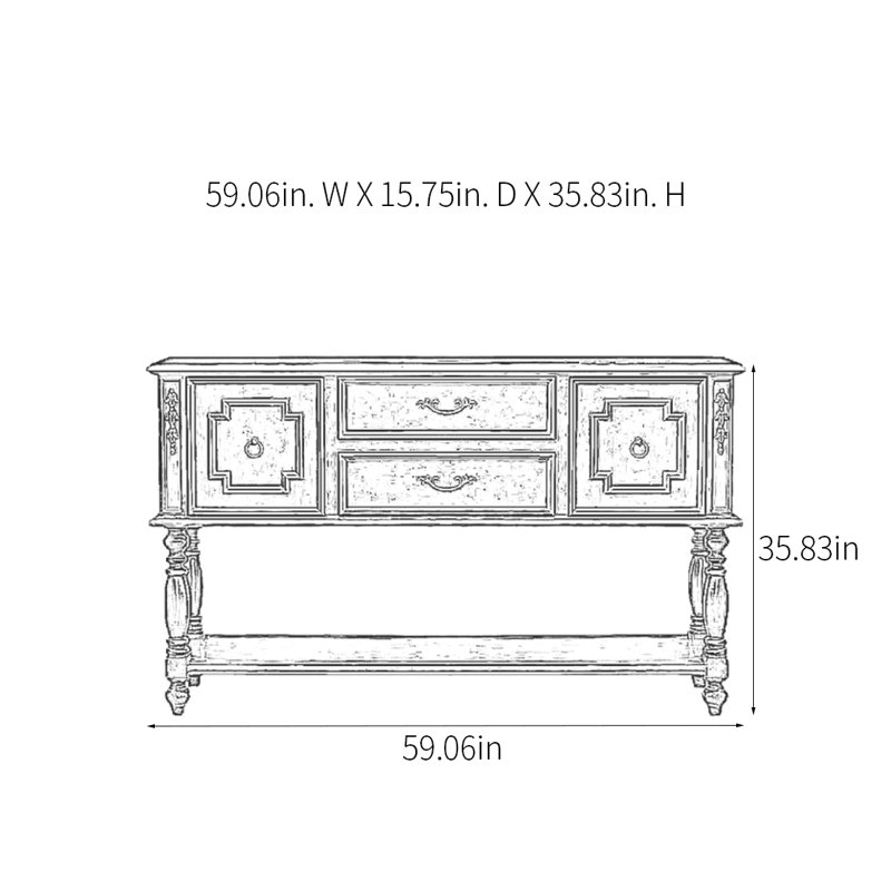 Rural Art Multifunctional Console Table