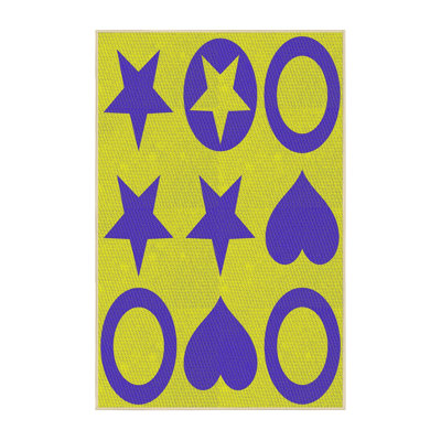 Tapis jaune/mauve à motifs Kempston