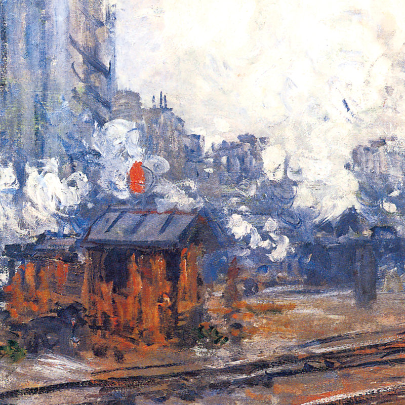 «Saint-Lazare Station, Vue extérieure, 1887» par Claude Monet, reproduction d'art sur toile