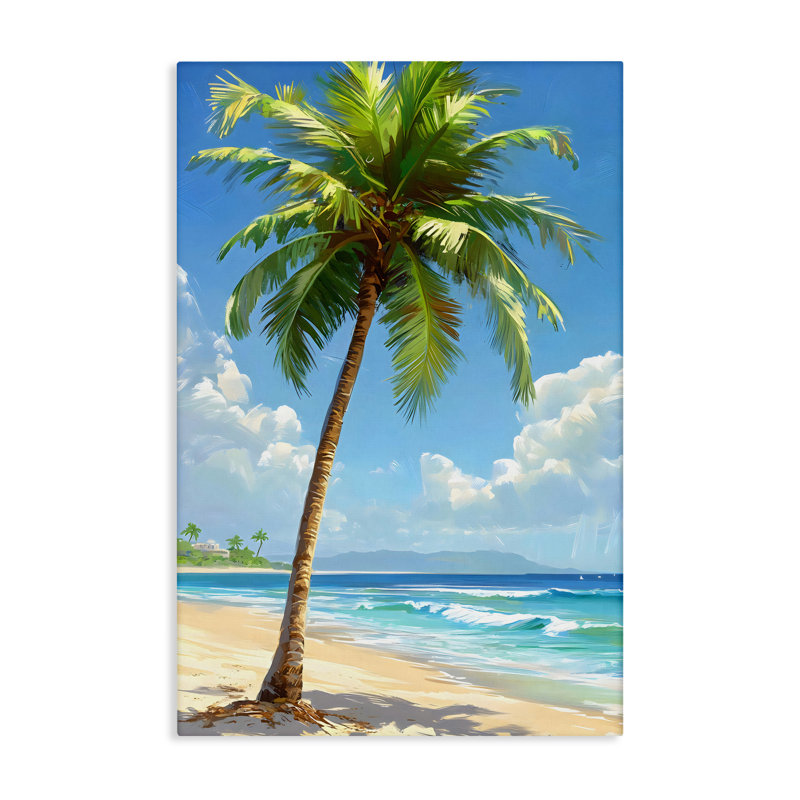 Toile Shade From Palm Trees, design par LSR Design Studio, H 24 po x l 16 po