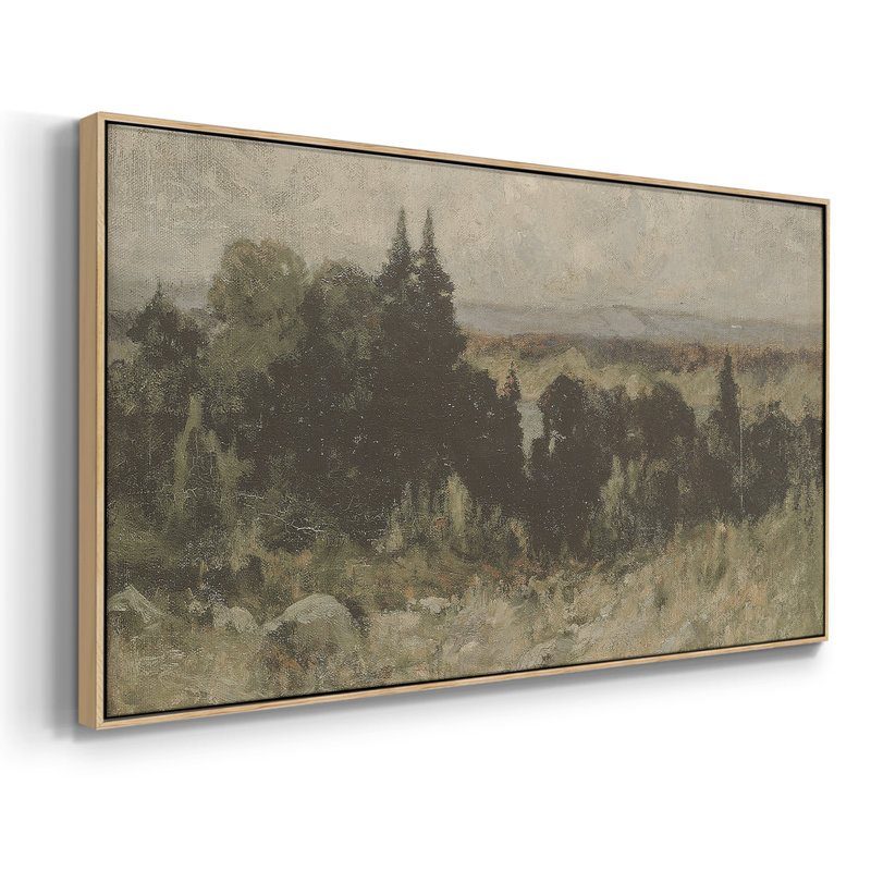 Série paysage - DCCDXCI - Toile tendue avec châssis, prête à accrocher, H 21 po x l 41 po, Naturel