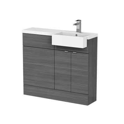 Fusion 1000mm Single Bathroom Vanity with Integrated Polymarble Basin