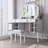 MAKEUP VANITY DESK WITH LARGE ADJUSTABLE MIRROR