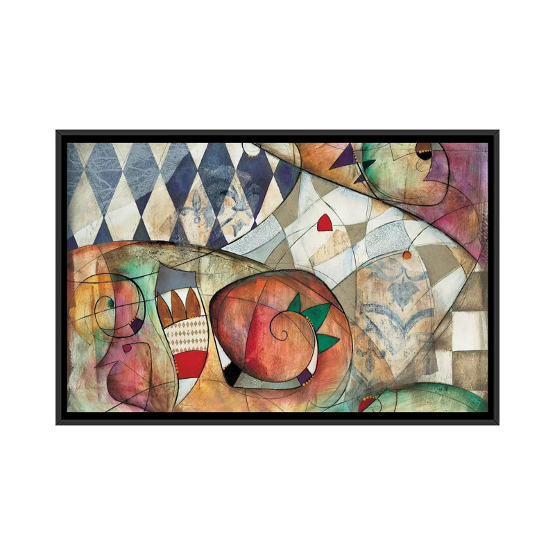 « premiere ii » par eric waugh, impression sur toile, H 18 po x l 26 po x P 1,5 po, Toile avec cadre noir, Pas de tapis