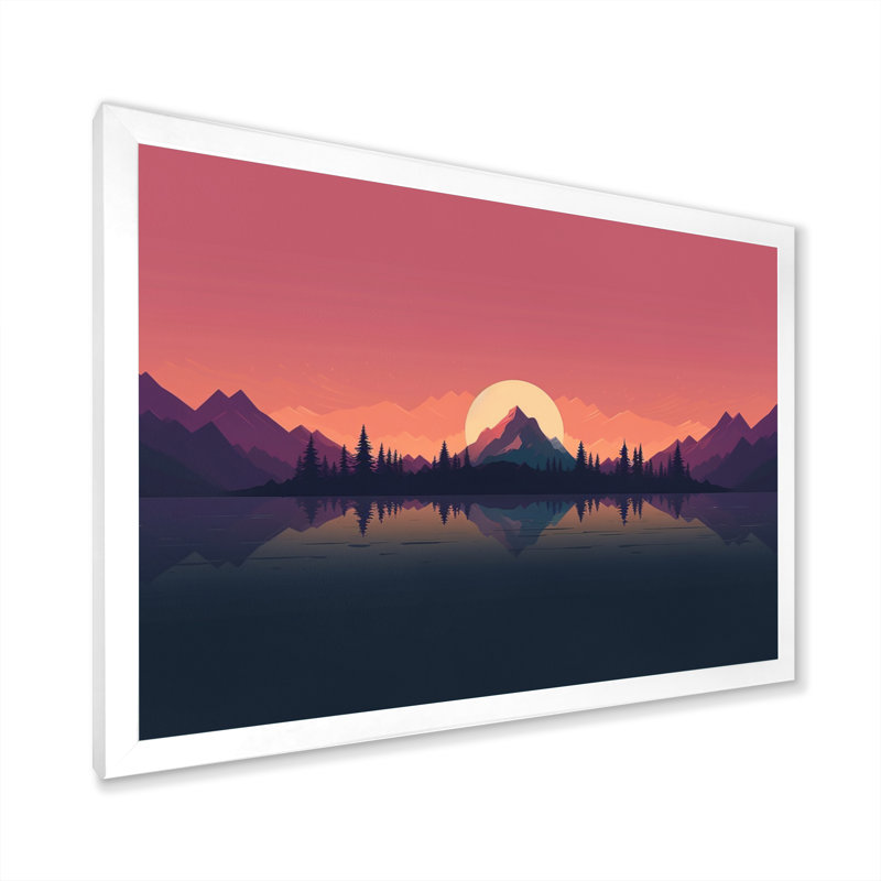 Minimalisme, beauté alpine I, H 24 po x l 32 po x P 1 po, Cadre simple blanc