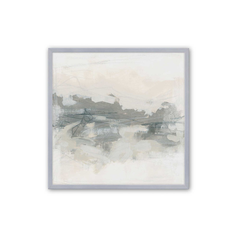 «Soft Lines of Memory I Print», H 13,75 po x l 13,75 po, Encadrement ouvert, chrome poli