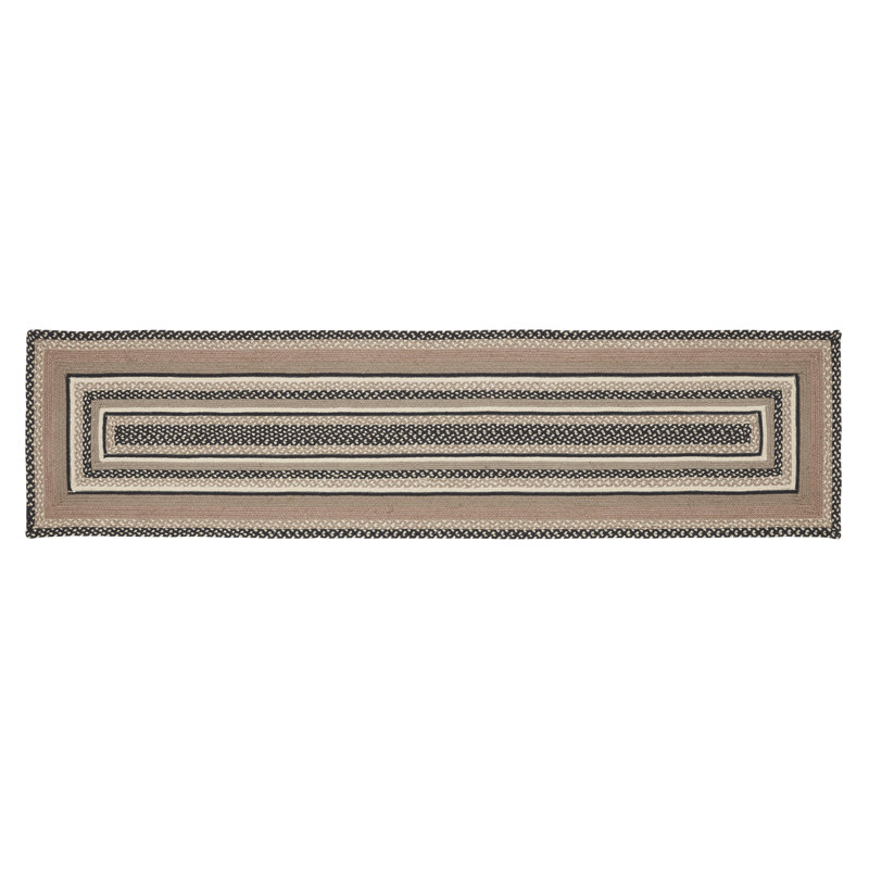 Tapis en jute gris anthracite Sawyer Mill, Tapis de couloir 2 pi x 8 pi