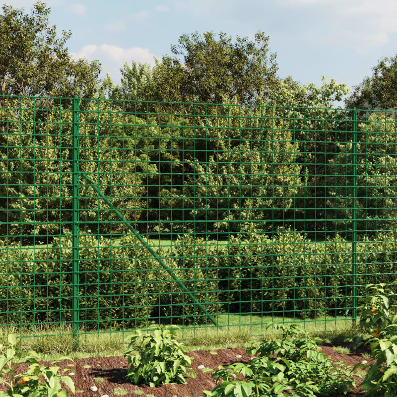 Biagina Metal Wire/Mesh Fence, Green, 13, 140cm H x 2500cm W x 10cm D