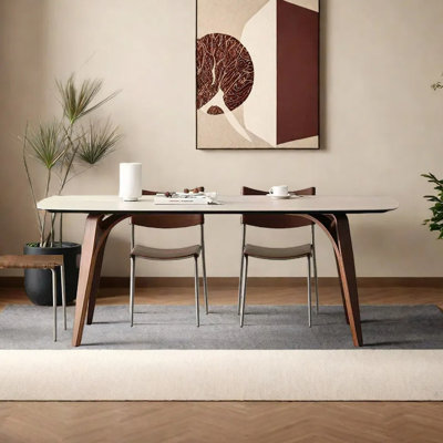 Unique and simple rectangular dining table