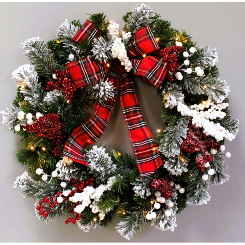 Faux PVC 23.62cm Christmas Wreath