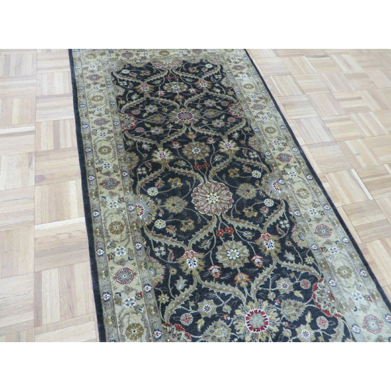 Tapis de zone de tapis de couloir 2 pi 10 po x 11 pi 9 po one-of-kind-noué la main