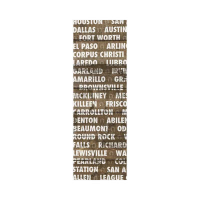 Texas Wood Type 1 Piece Wrapped Canvas Wall Art