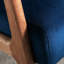 Fauteuil en velours bleu Mid Century Modern-1383071241
