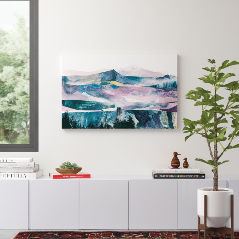 «Pink Range» par Dan Hobday, impression sur toile tendue, H 26 po x l 40 po x 1,5 po