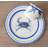 Blue Crab Enamelware Animal Print Charger