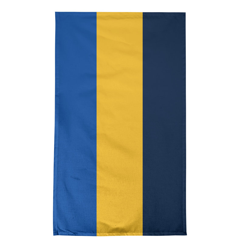 Serviette de thé hockey Anaheim, Bleu royal / doré / bleu marine, Sergé de coton