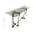 Arteaga 60" Acrylic Console Table, Chic Metal and Glass Accents, Modern Home Furniture